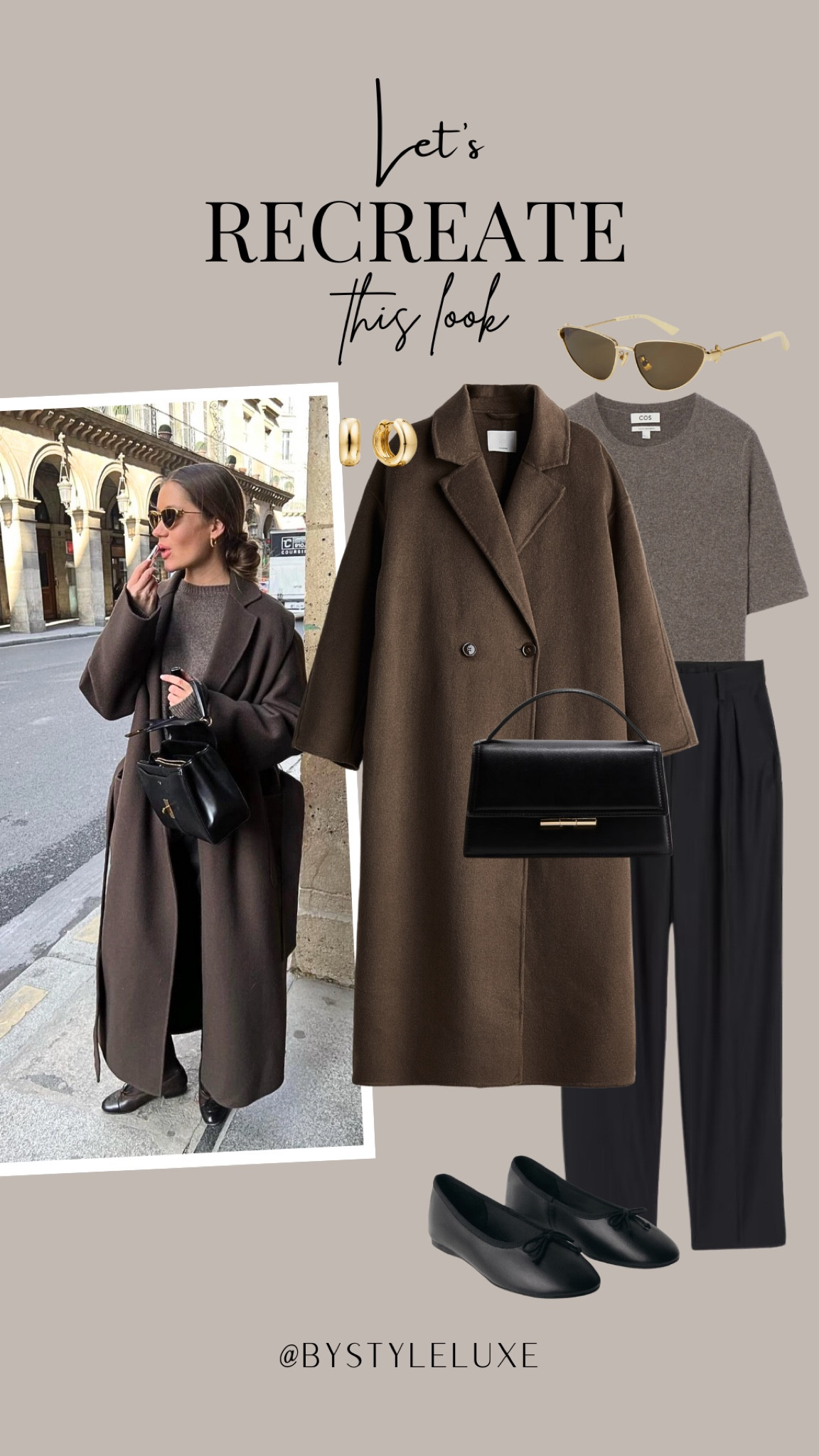 Let’s Recreate This Style - @lovisabarkman

Styling on trend brown coat with trousers and ballet flats for a chic look

#coat #autumnoutfit #balletflats

#LTKautumn #LTKstyletip #LTKworkwear