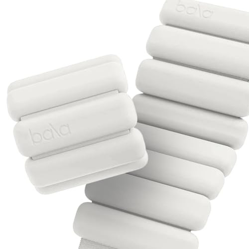 Bala Bangles Wrist & Ankle Weights - 1 lb Set Adjustable Weighted Bands for Women & Men - Silicone Arm & Leg Weights for Pilates, Yoga, Walking, Barre, Home Workout & Strength Training - Bone | Amazon (US)