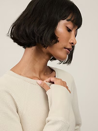 Coaster Luxe Recover Waffle Sweatshirt | Athleta