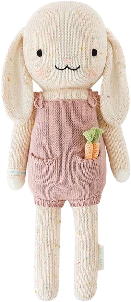 cuddle + kind Harper The Bunny Little 13" Hand-Knit Doll – 1 Doll = 10 Meals, Fair Trade, Heirl... | Amazon (US)