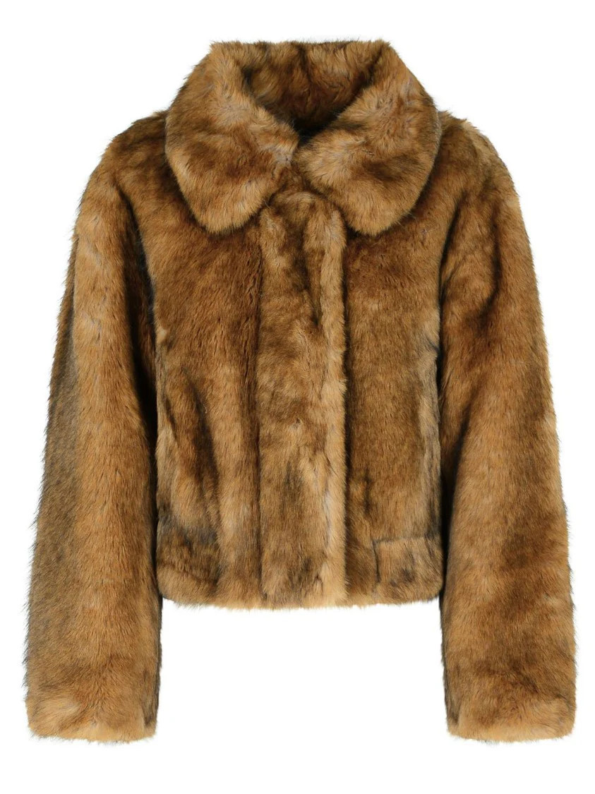 Lena' Brown Faux Fur Jacket | Shop Simon