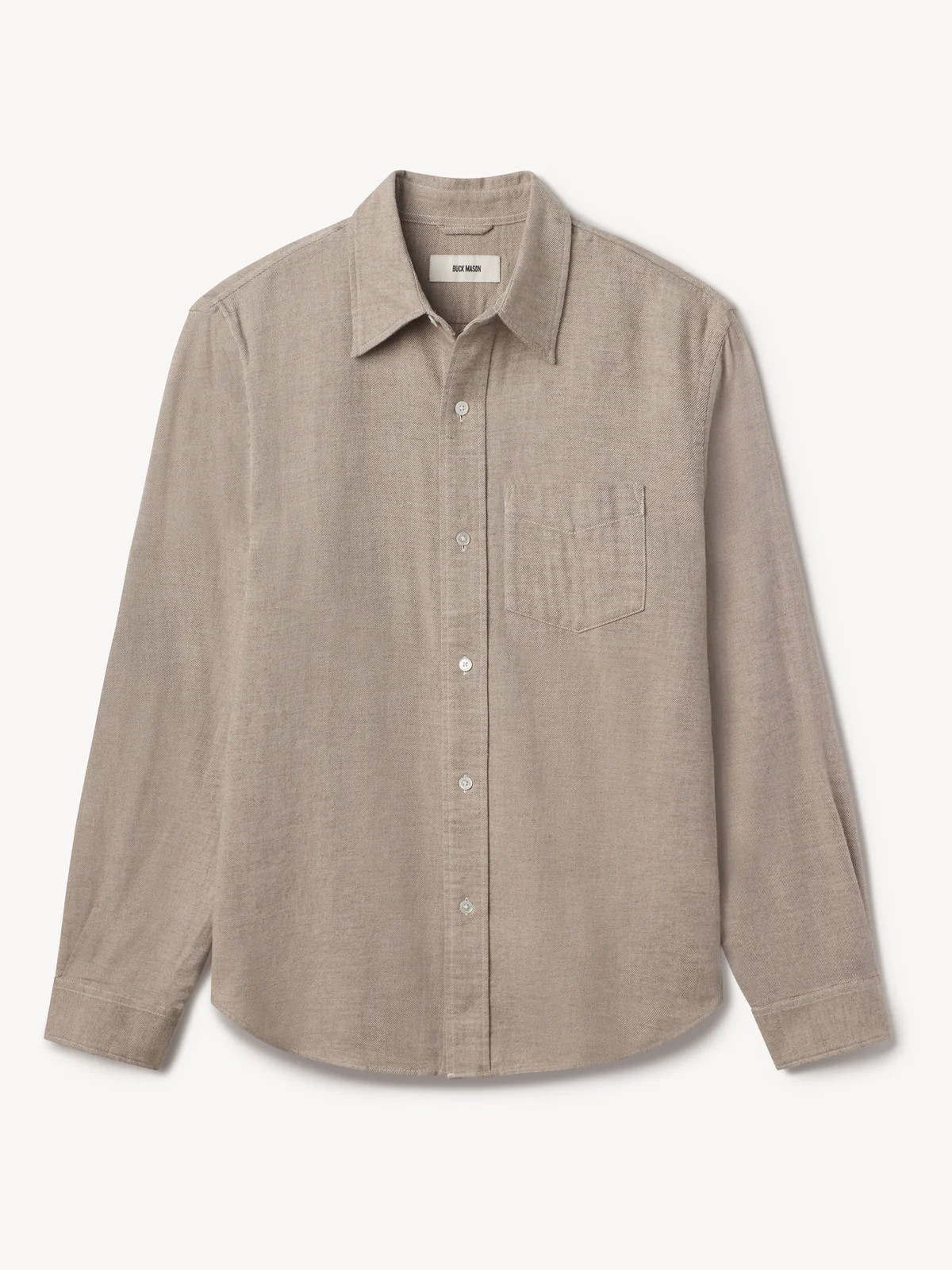 Natural/Heather Grey Pacific Twill One Pocket Shirt - Buck Mason- Modern American Classics | Buck Mason