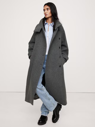Italian Melton Trench Coat | Banana Republic (US)