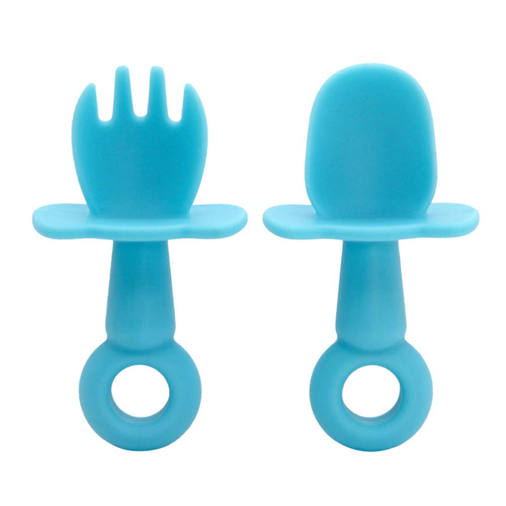 Toddler Utensils, Infant Spoon Fork Set for Self-Feeding, First Stage Weaning for 6-12 Months+, B... | Amazon (US)