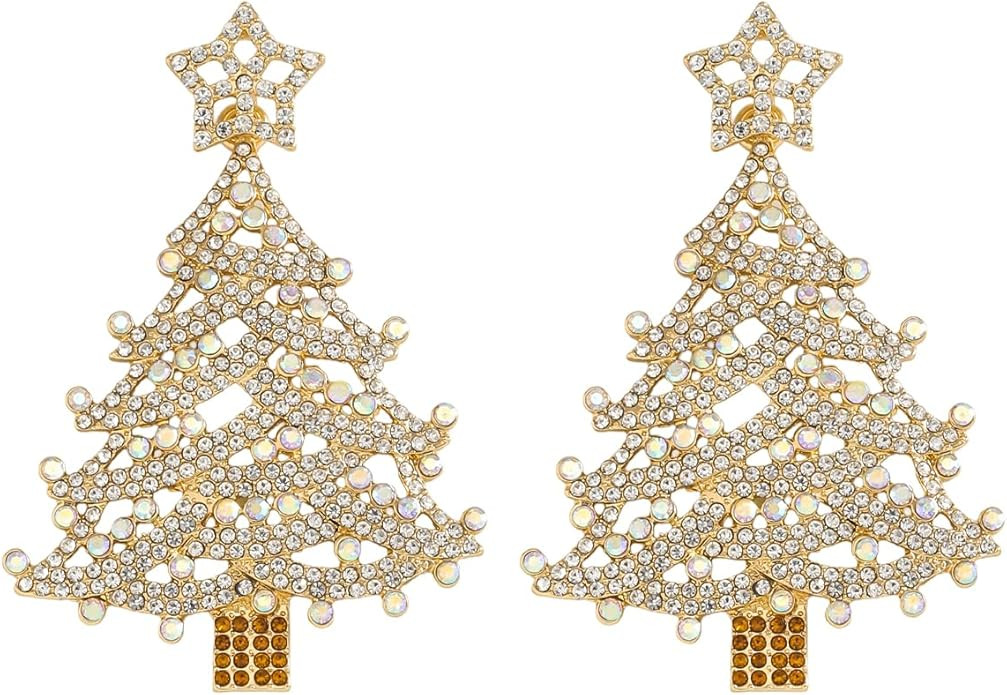 Christmas Tree Dangle Earrings for Women,Man's Christmas Outfits Stud Earrings,Hypoallergenic Jew... | Amazon (US)