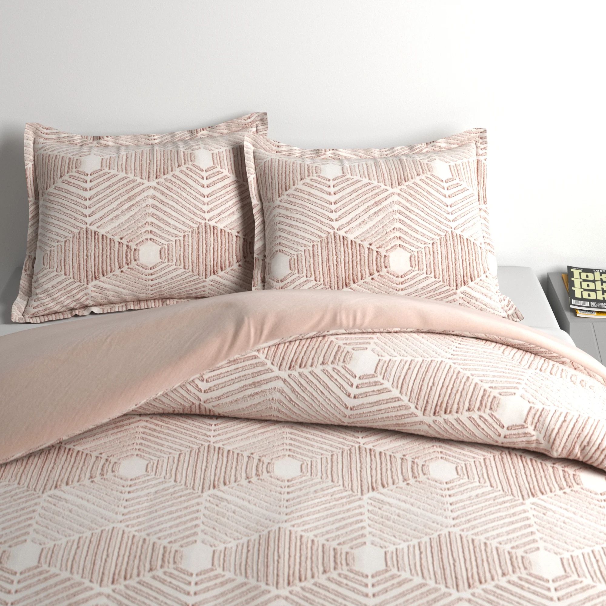 Arlene Standard Cotton Reversible Modern & Contemporary 3 Piece Duvet Cover Set | Wayfair Professional