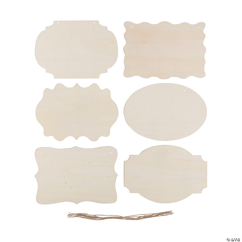 DIY Wood Sign Assortment - 12 Pc. | Oriental Trading Company