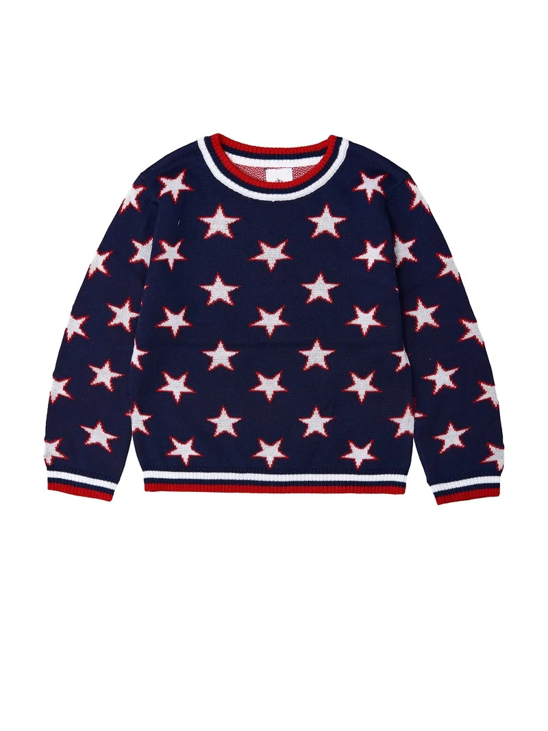 Way to Celebrate Toddler Americana Sweater, Sizes 12M-5T | Walmart (US)