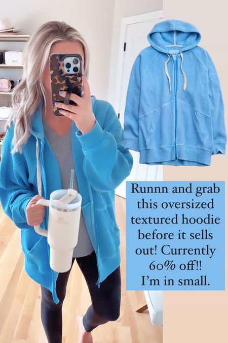 This textured oversized hoodie is 60% off! I’m in small
Aerie sweatshirt 
Aerie sale 


#LTKfindsunder50 #LTKstyletip #LTKsalealert