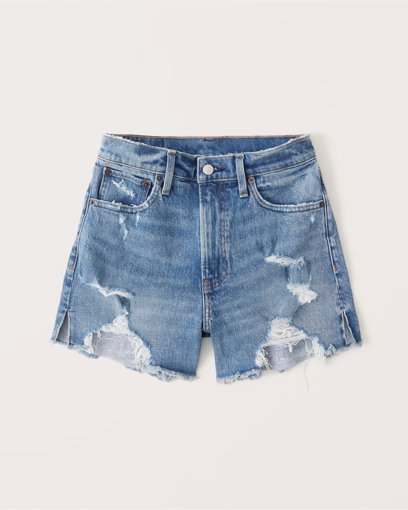 High Rise 4 Inch Mom Shorts | Abercrombie & Fitch (US)
