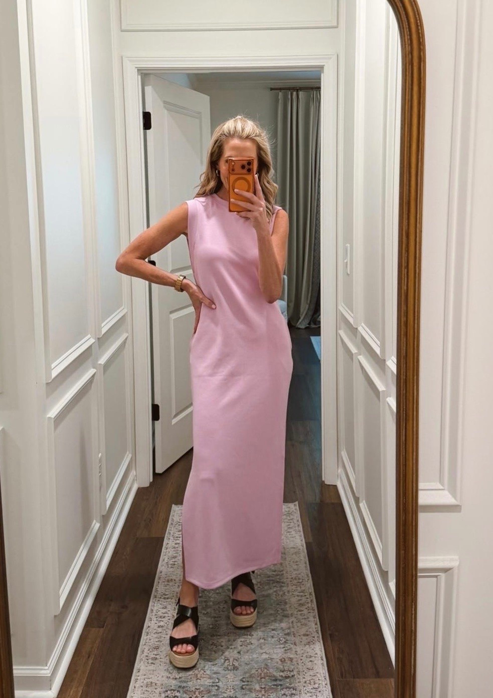 It’s your Walmart bestie reminding you that this stunning bubblegum pink scuba dress is back in stock in Walmart in all sizes! The color is “cotton rose” and it is absolutely gorgeous in person. At only $24, it is sure to sell out again quickly, so grab it before you miss you chance! 
Scuba knit activewear, side slit maxi dress, mom approved athleisure

#LTKOver40 #LTKPetite #LTKSeasonal