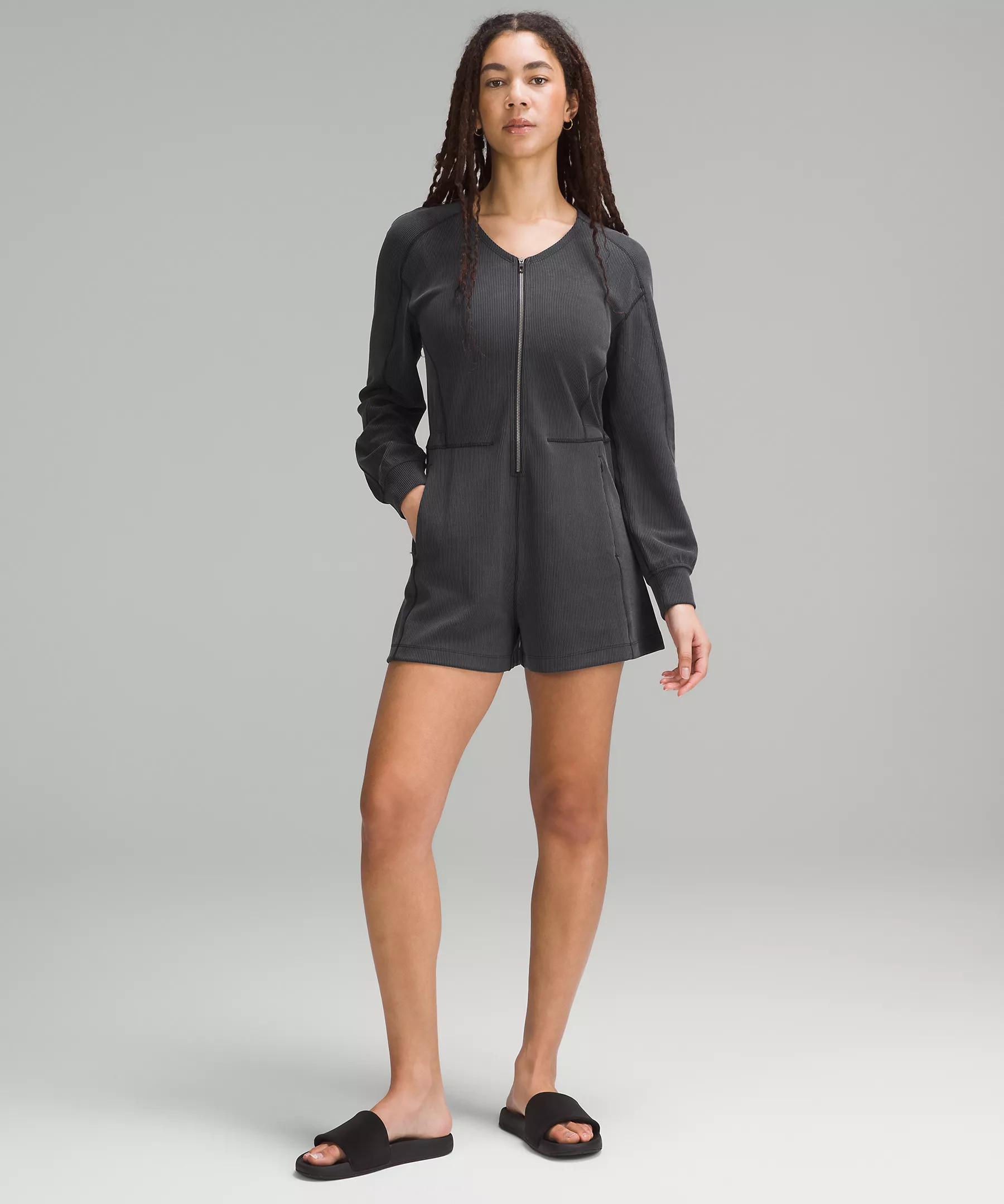 Ribbed Softstreme Long-Sleeve Romper | Lululemon (US)
