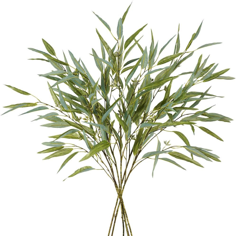 Melorca&Guilla Artificial Plants,6PCS 39" Green Eucalyptus Faux Branches for Vase,Faux Greenery S... | Amazon (US)