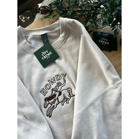 Howdy Embroidered Crewneck, Cowboy Sweatshirt, Embroidered Sweater, Gifts, Gifts | Etsy (US)