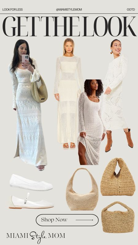 Get the look!🤍 loving this white crochet maxi dress for summer!

White crochet maxi dress. Long sleeve maxi dress. White dress. Raffia bag. Clear ballet flats.

#LTKStyleTip #LTKShoeCrush #LTKItBag