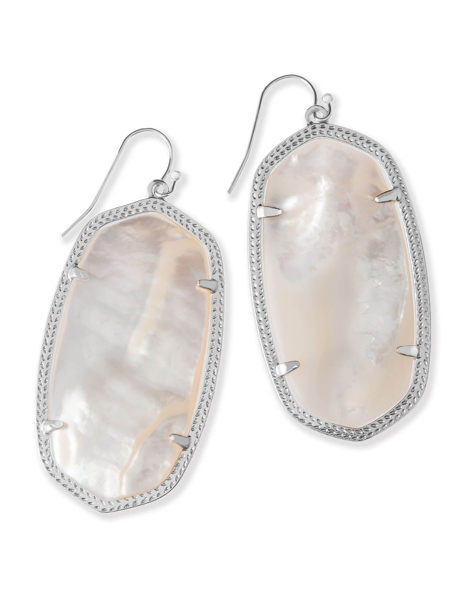 Danielle Silver Drop Earrings in Ivory Mother-of-Pearl | Kendra Scott