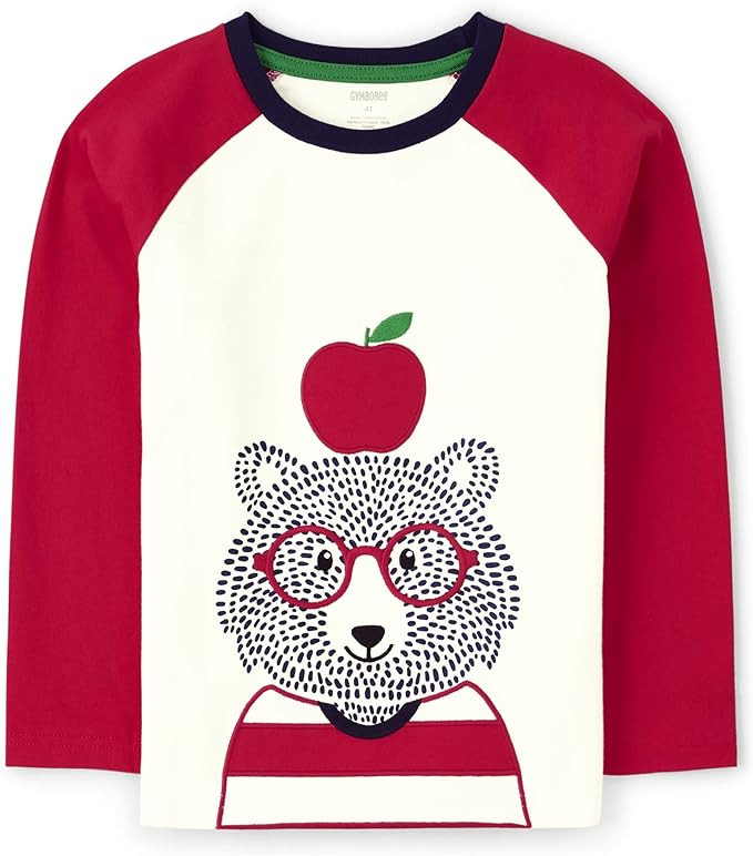 Gymboree Boys' and Toddler Fall and Holiday Embroidered Graphic Long Sleeve T-Shirts | Amazon (US)