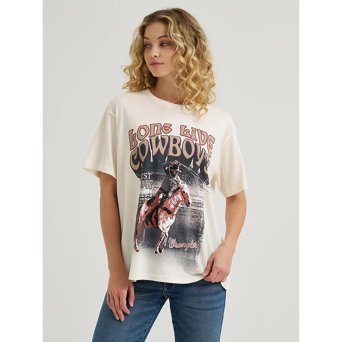 Women's Wrangler Western Graphic Girlfriend Tee in Egret | Wrangler
