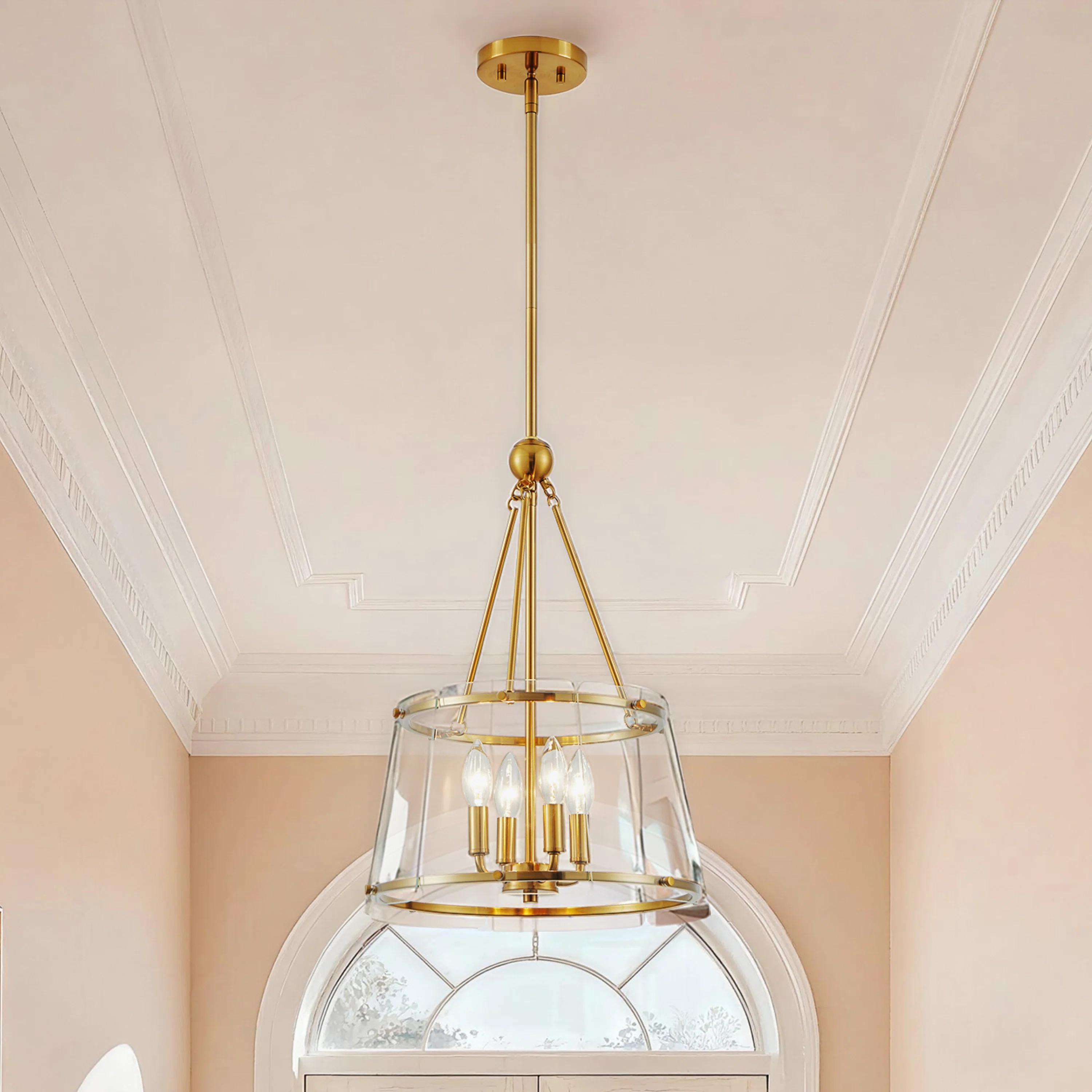 4-light Single Pendant Light With Clear Glass Shade | Wayfair North America