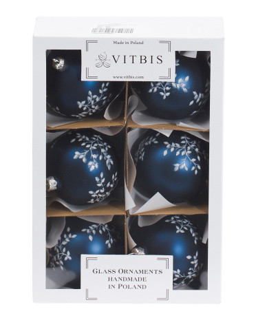 Made In Poland 6pk Handmade Glass Ornaments | TJ Maxx