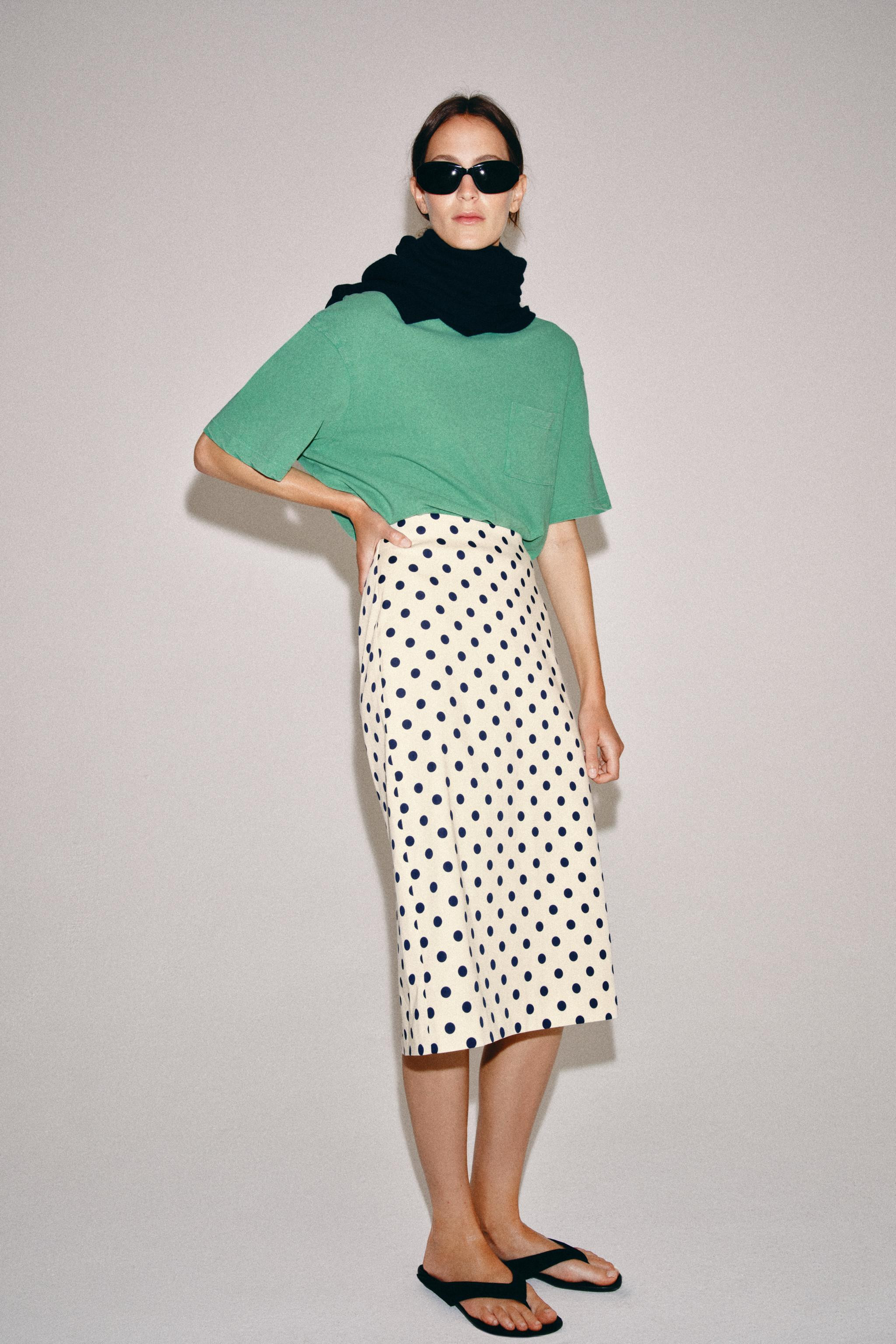 POLKA DOT PENCIL SKIRT ZW COLLECTION | Zara US