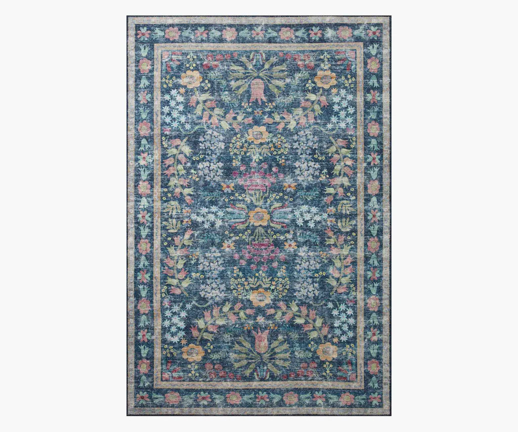 Maison Frances Power Loomed Rug - Blue Multi | Rifle Paper Co.