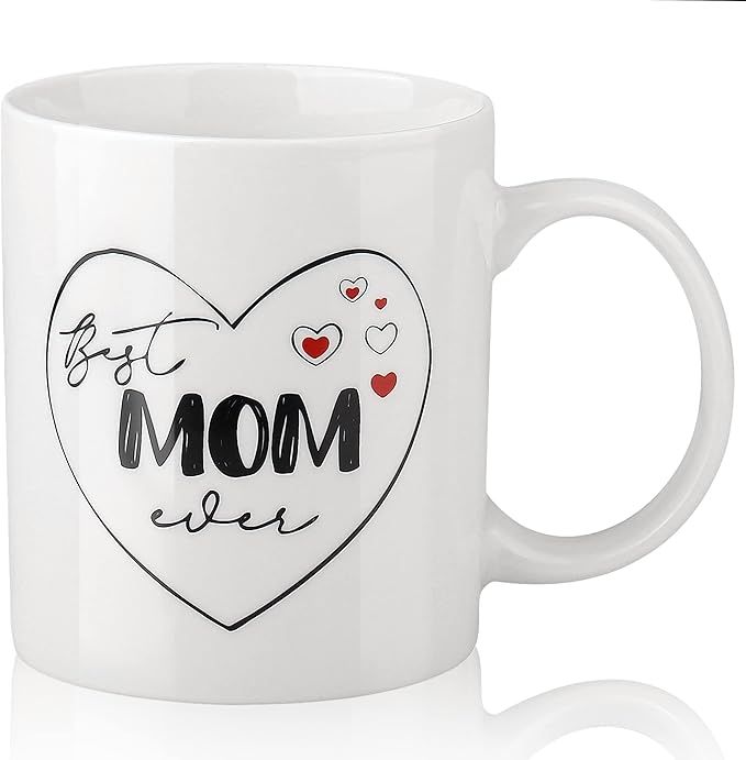 Mothers Day Gifts Mug Cup-Best Mom Ever Ceramic White Coffee Cup for Moms Grandmother from Daught... | Amazon (US)