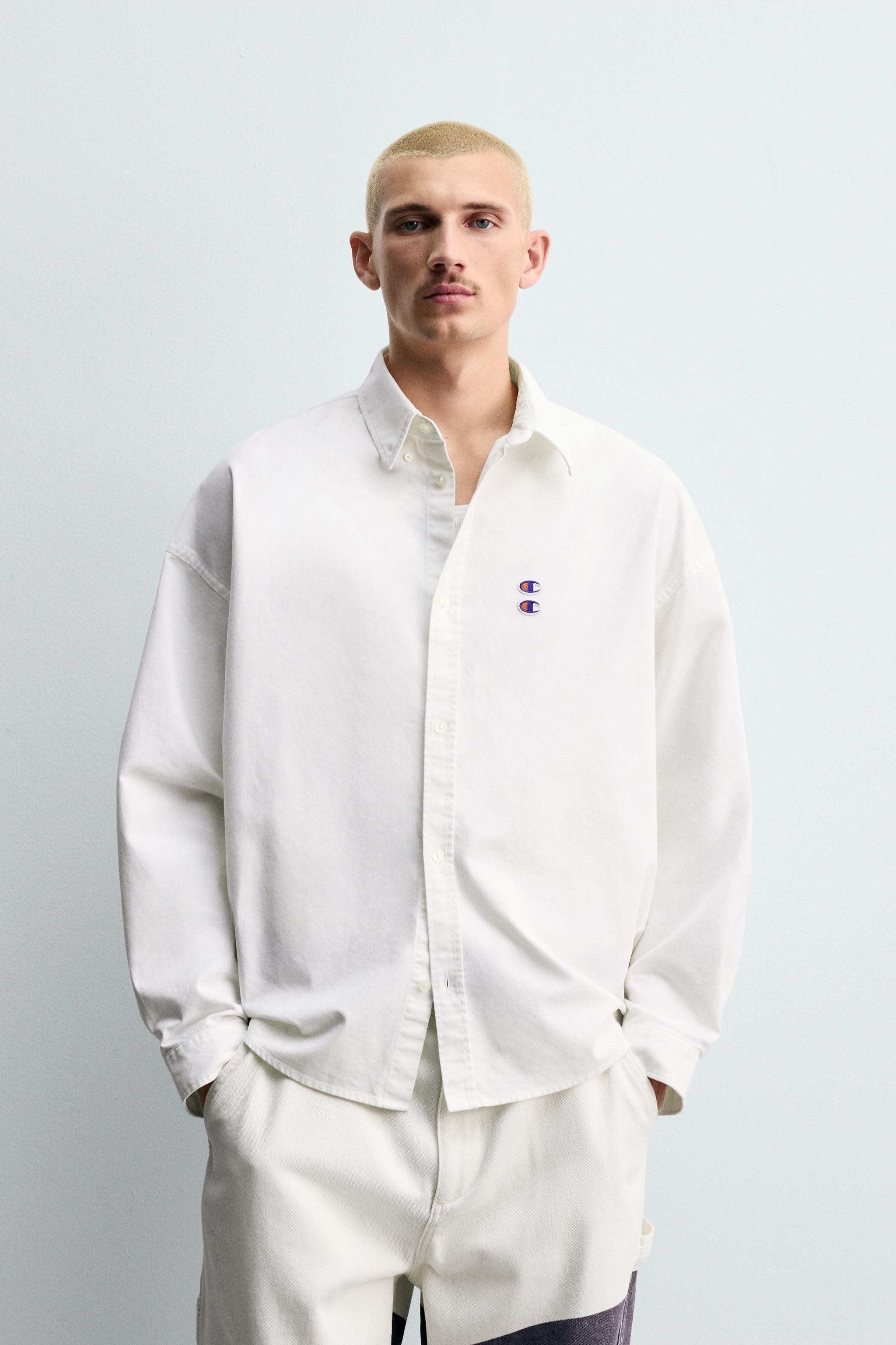 CHAMPION® X ZARA PATCH OXFORD SHIRT | Zara US