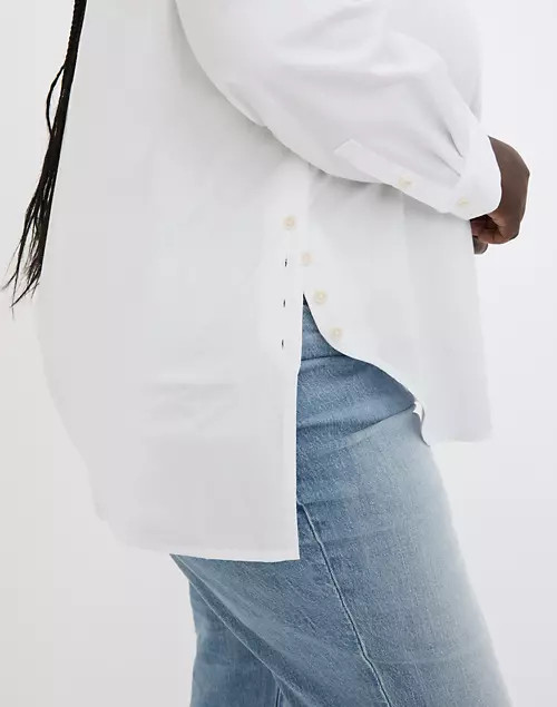 Plus White Oversized Ex-Boyfriend Shirt | Madewell