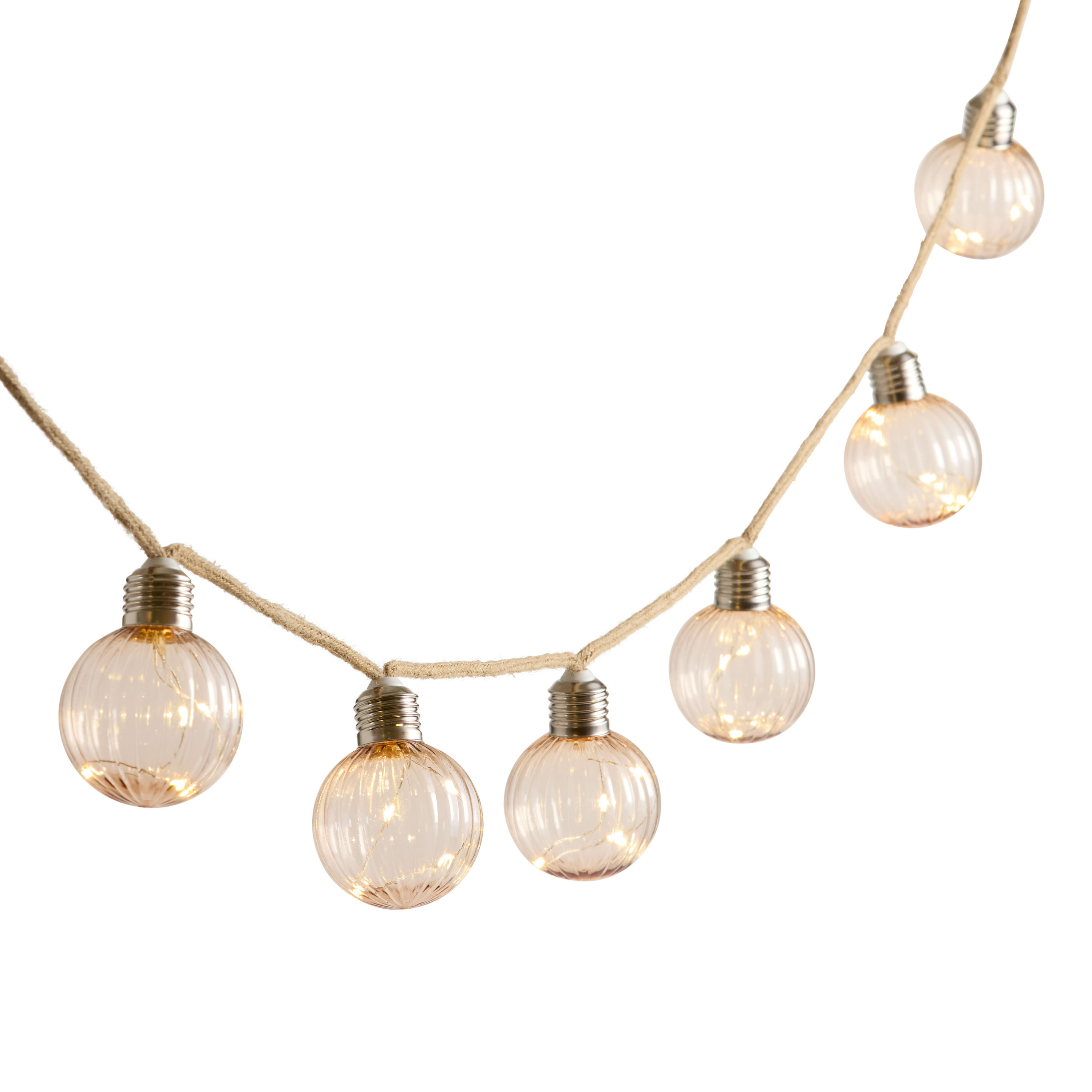 Pink Solar Fairy LED 10 Globe Battery Operated String Lights | World Market