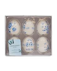 Set Of 6 Floral Ceramic Eggs | TJ Maxx