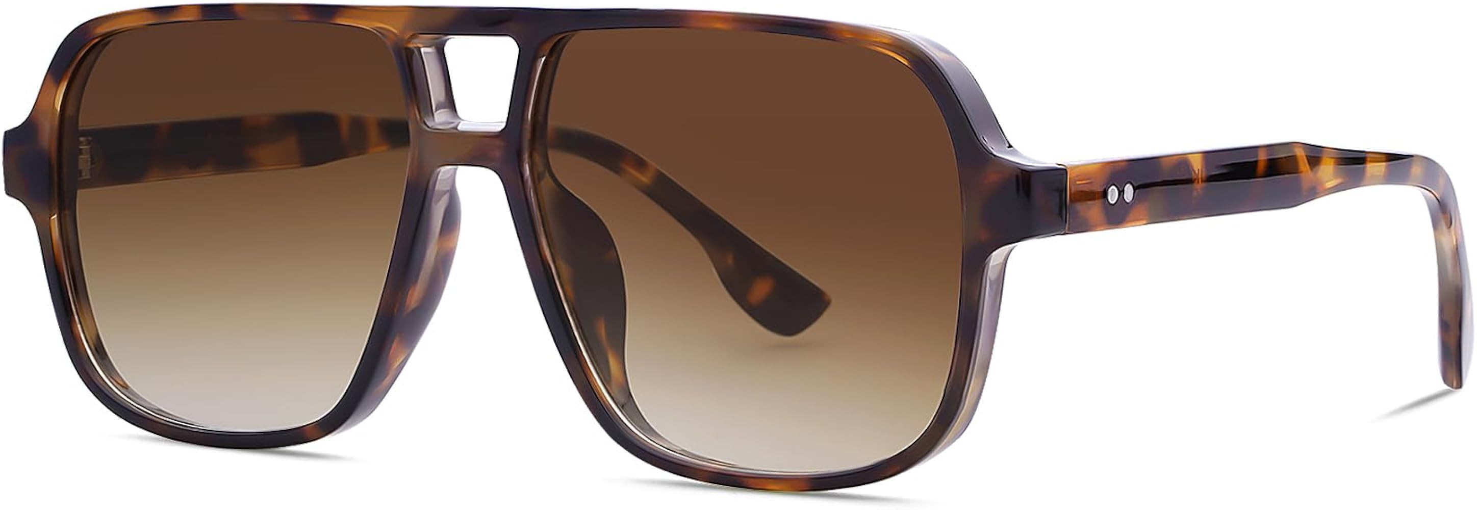 Retro Square 70s Aviator Sunglasses for Women Men Colored Tinted Lens Plastic Trendy Vintage West... | Amazon (US)