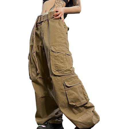 Pgeraug pants for women Baggy Streetwear Hip Hop Joggers Sweatpants Drawstring Loose Wide Leg Jeans  | Walmart (US)