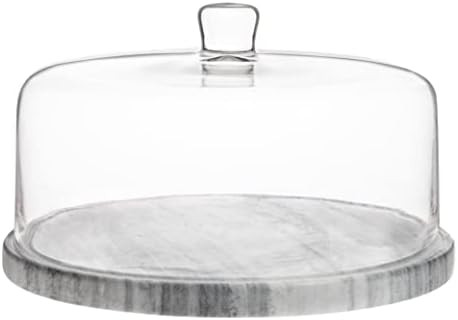 Galashield Marble Cake Stand with Dome | Cake Plate with Glass Dome Cake Cover | Amazon (US)