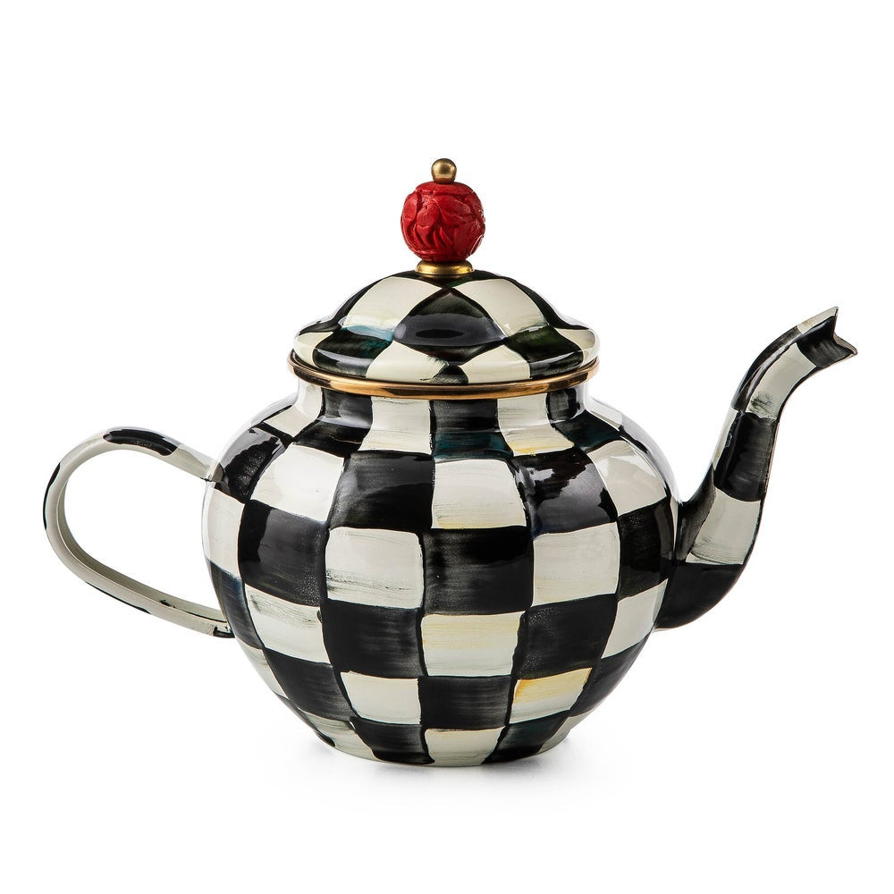 Enamel Check 4 Cup Teapot | MacKenzie-Childs