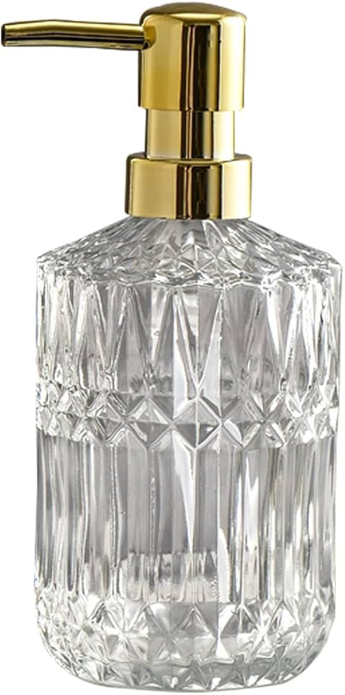 Glass Soap Dispenser with ABS Material Pump Countertop Lotion Hand Soap Dispenser for Bathroom, E... | Amazon (US)