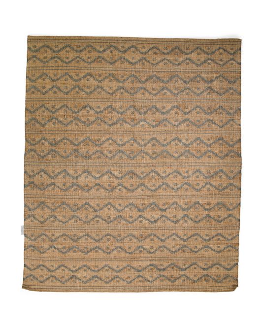 8x10 Woven Rug With Wave Embroidery | TJ Maxx