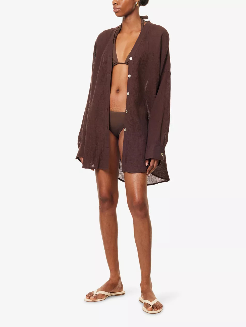 Barcelona V-Neck Linen Cover-Up | Selfridges