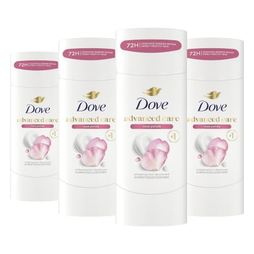 Dove Advanced Care Antiperspirant Deodorant Stick Rose Petals 4 Count for after shave care for underarms 72 hour odor control with all-day sweat protection stick for soft underarms 2.6 oz | Amazon (US)