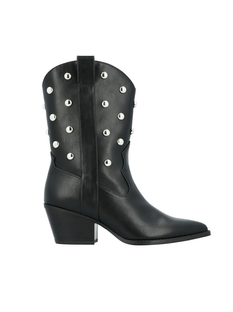 Time and Tru Women's Studded Western Boots | Walmart (US)