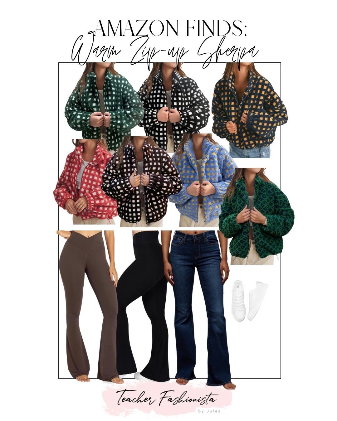 Warm Sherpa zip-up from Amazon is so cute with jeans or leggings! Add Uggs or sneakers for errands, play dates, or travel😍

#LTKFindsUnder50 #LTKOver40 #LTKootd