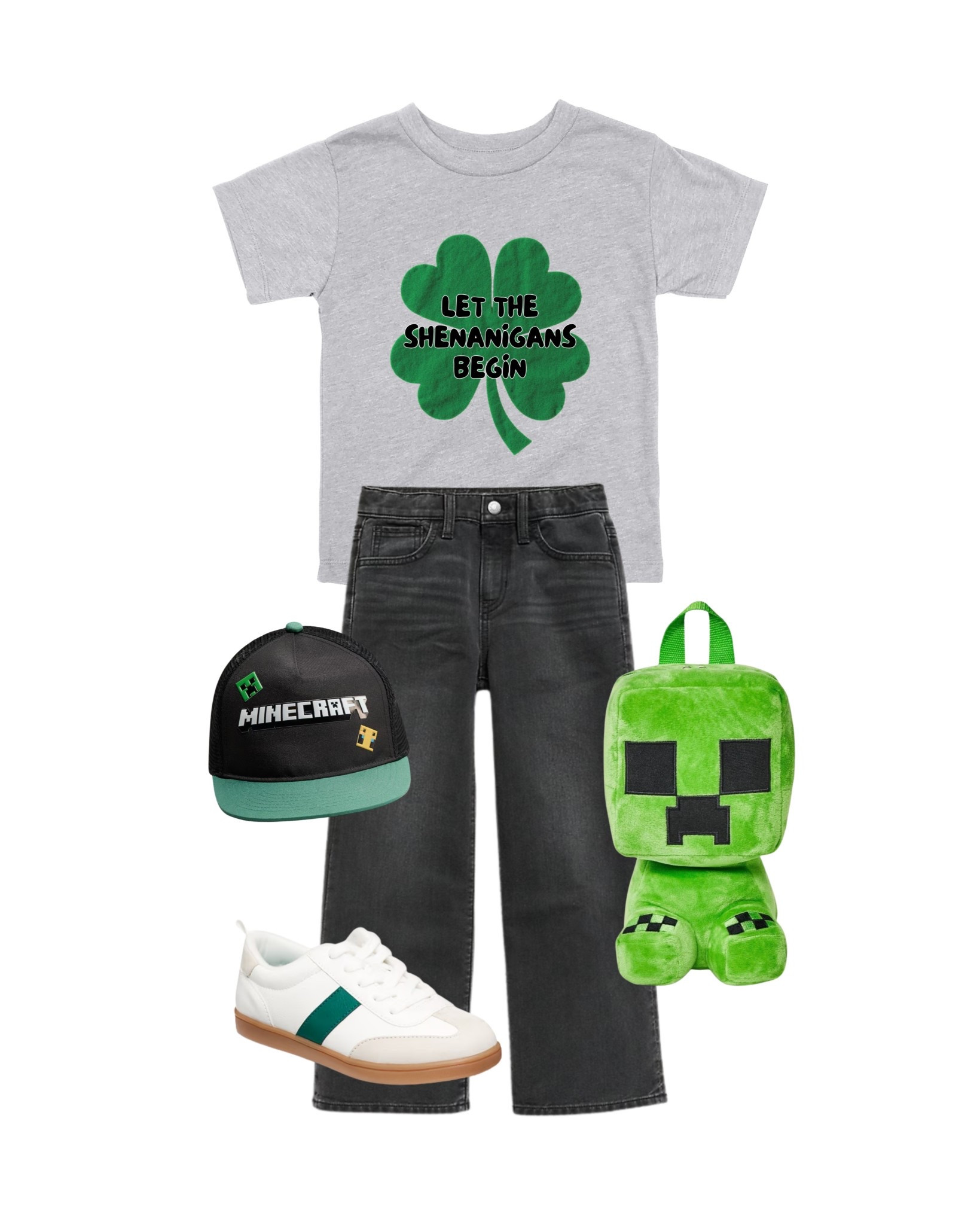 Easy seasonal + Minecraft outfit for boys 🍀

Comfy, trendy, and perfect for everyday wear.

Graphic tee is from my shop peachandgoldie.com 

#kidsstyle #minecraft #trendykidsoutfit #kidsoutfitinspo #springkidsstyle #graphicteekids
