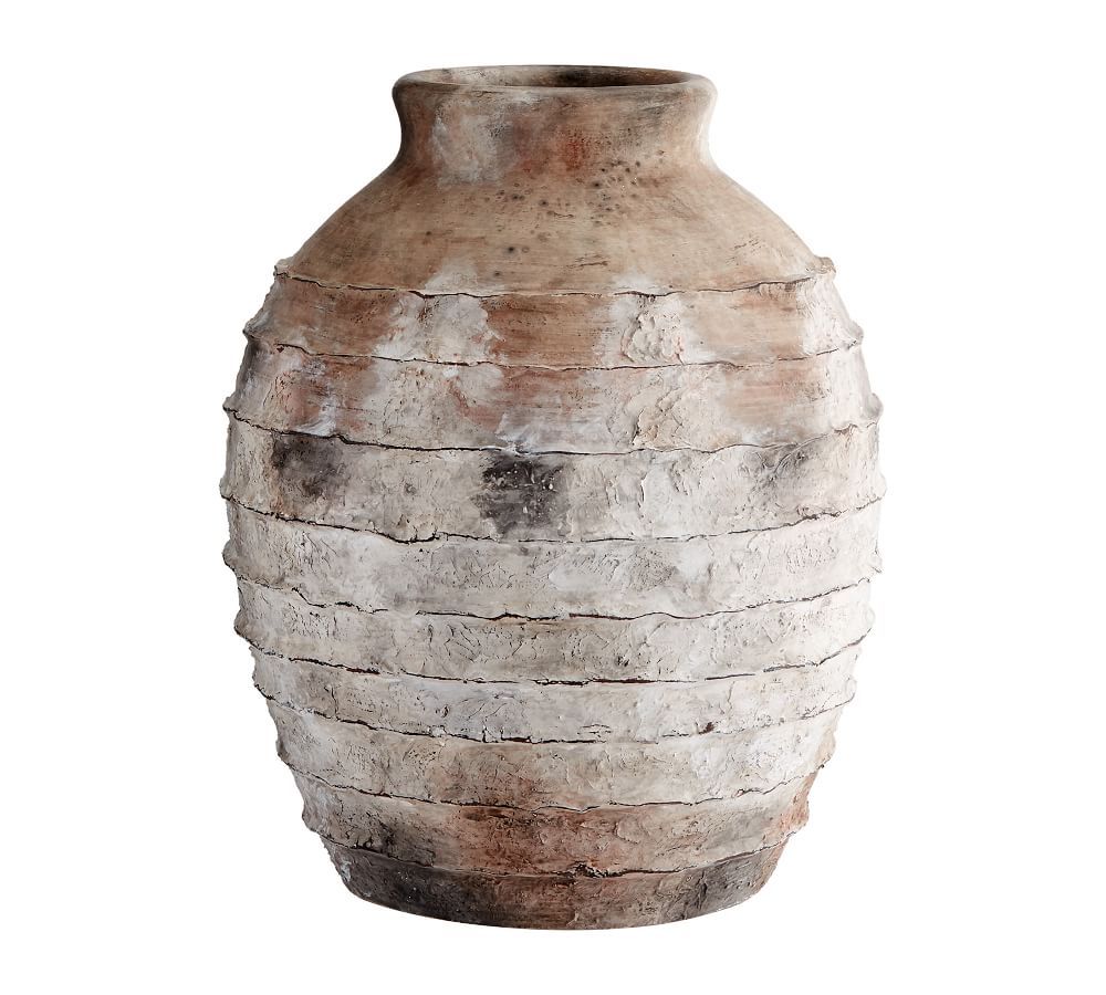 Artisan Vase, Natural - Ribbed | Pottery Barn (US)