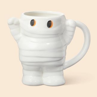12oz Halloween Stoneware Mummy Figural Mug - Spritz™ | Target