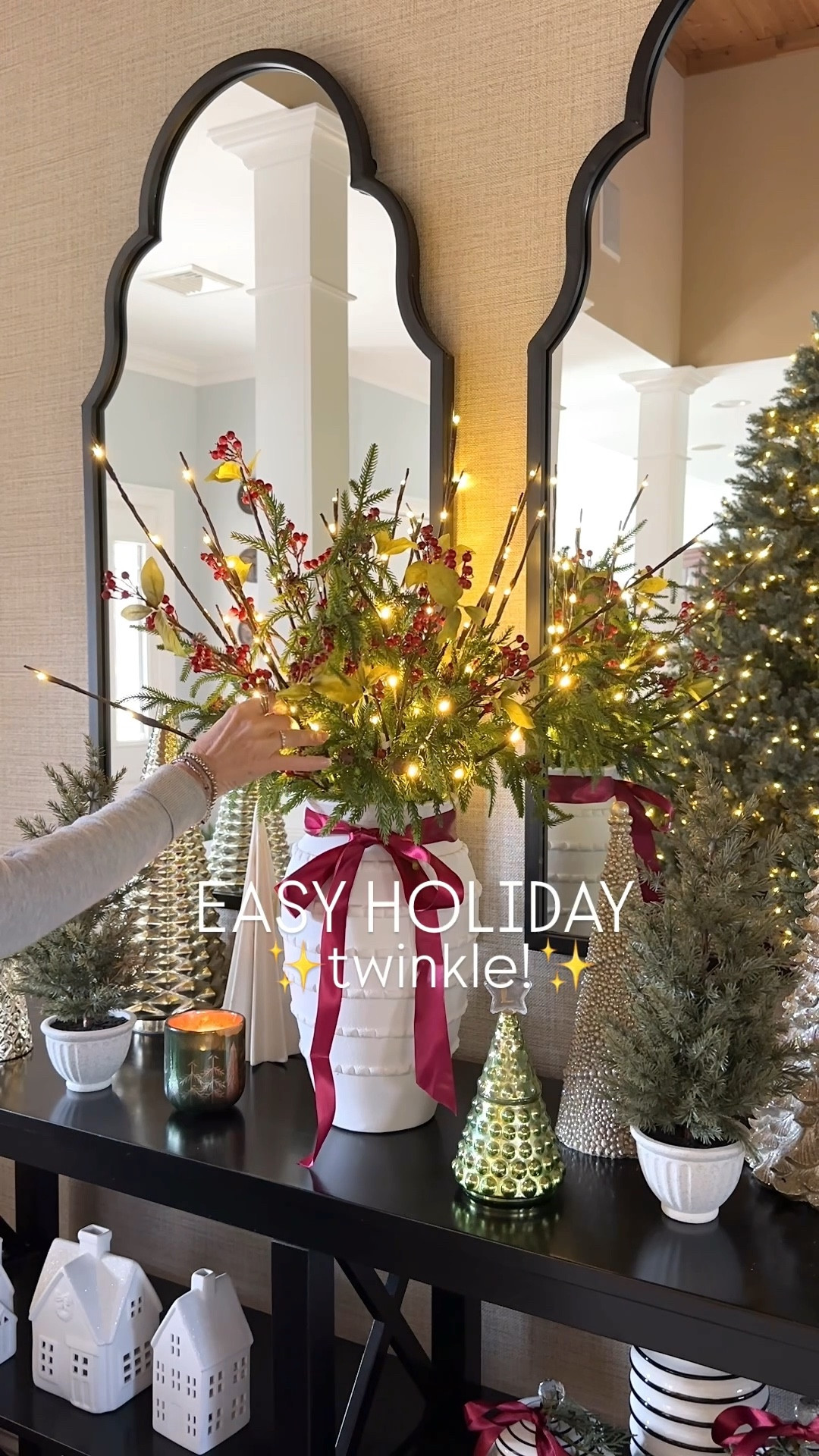Add lights for an extra holiday glow,  twinkle. Holiday, Christmas home decor accessories and styling. Amazon, Target. 

#LTKHoliday #LTKHome #LTKFindsUnder50