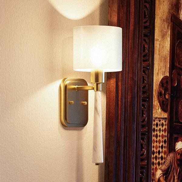 UHP2636 Cosmopolitan Bath / Wall Light, 17"H x 6"W, Palladian Gold Finish, Oxford Collection | Urban Ambiance, Inc.