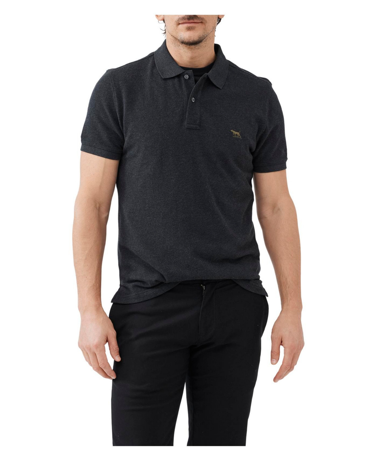Rodd Gunn Men's The Gunn Short Sleeve Slim Fit Polo - Charcoal grey | Macy's