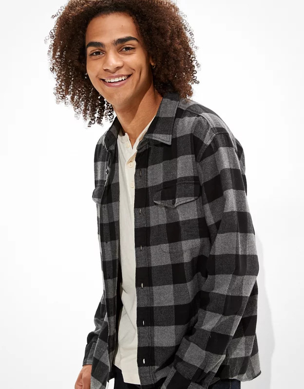 AE Cozy Cabin Flannel | American Eagle Outfitters (US & CA)