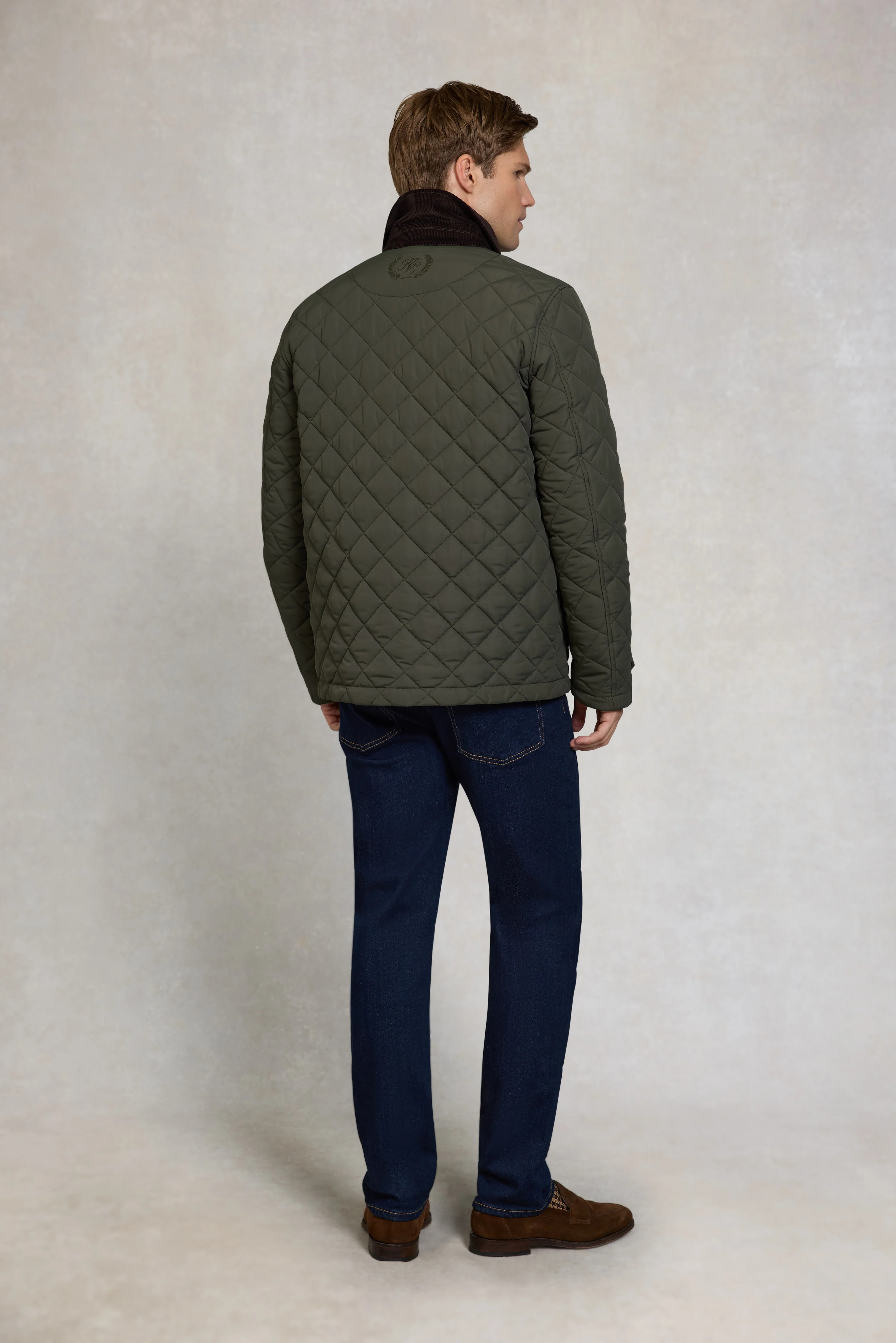 Men's Quilted Liner Jacket (Army Khaki) | Holland Cooper