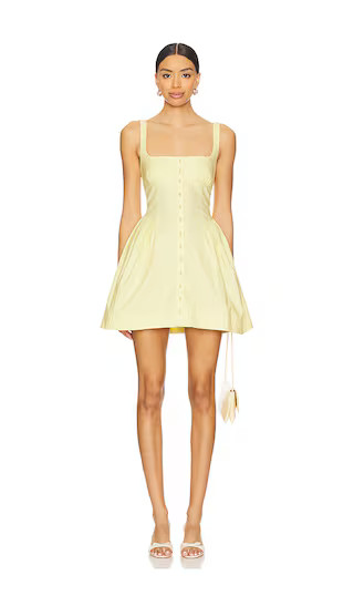 Astrid Oxford Mini Dress in Banana Cream | Revolve Clothing (Global)